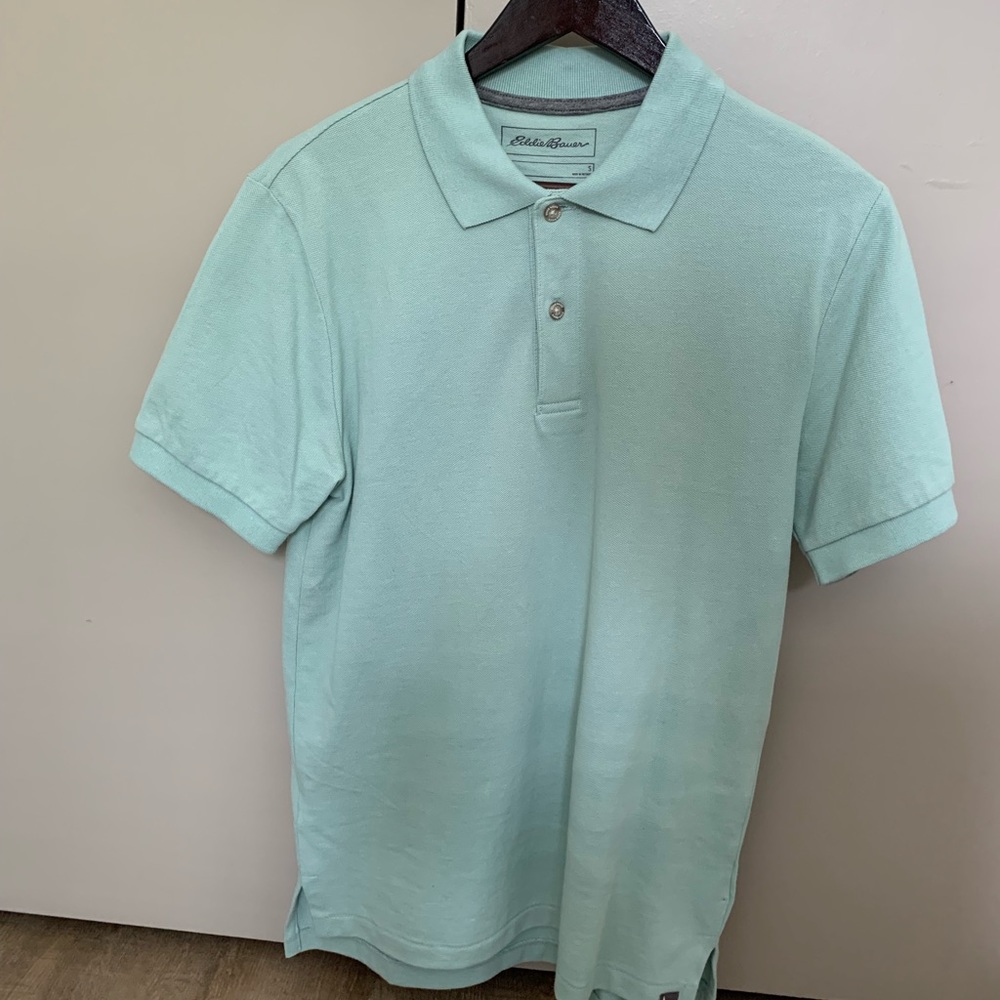 Eddie Bauer Mint Blue Polo - Small